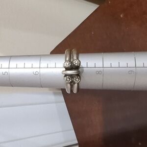 Size 7 unique artisan hand crafted metal art ring. One of a kind